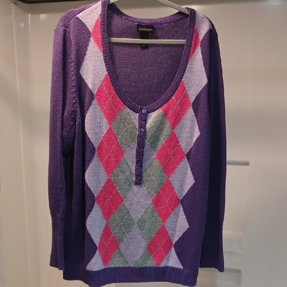 Lane Bryant Vibrant Argyle Sweater